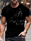 abordables Camisetas 3D de hombre-Hombre Camiseta Design Verano Manga Corta Graphic Animal Print Cuello Barco Diario Festivos Estampado ropa Design Casual Grande y alto Negro