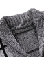 baratos suéter cardigã masculino-Homens Suéter Carregam Saltador Tricotar Tricotado Xadrez Decote V à moda Casa Diário Outono Inverno Azul Cinza Claro S M L / Manga Longa