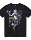 billige Casual T-shirts til mænd-Inspireret af Genshin -effekt Hutao T-shirt Anime 100% Polyester Anime 3D Harajuku Grafisk T恤衫 Til Herre / Dame / Par