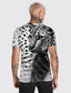 ieftine Tricouri 3D Bărbați-Bărbați Tricou Designer Vară Manșon scurt Grafic Leopard Animal Imprimeu Stil Nautic Zilnic Concediu Imprimeu Îmbrăcăminte Îmbrăcăminte Designer Casual Mare si inalt Gri