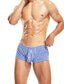 abordables Sous-vêtements pour hommes-Sous-vêtements boxeurs Homme 1 PC Basique Coton Treillis Taille basse Bleu M