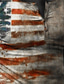 Χαμηλού Κόστους ανδρικά πουκάμισα henley-Ανδρικά Μπλουζάκι Υψηλής Ποιότητας Δεκαετία του 1950 Μακρυμάνικο Γραφικά Σχέδια Αμερικάνικη σημαία 3D εκτύπωση Μεγάλα Μεγέθη Χένλι Causal Καθημερινά Κουμπί-Κάτω Στάμπα Ρούχα Ρούχα