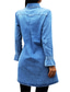 preiswerte Casual Kleider-Damen Jeanshemd Kleid Minikleid Leicht Blau Langarm Volltonfarbe Tasche Taste Frühling Sommer Hemdkragen Stilvoll Büro Alltag 2022 S M L XL