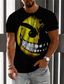 Χαμηλού Κόστους Ανδρικά 3D T-shirts-Ανδρικά Μπλουζάκι Υψηλής Ποιότητας Καλοκαίρι Κοντομάνικο Γραφική Emoji Face Στάμπα Στρογγυλή Ψηλή Λαιμόκοψη Καθημερινά Αργίες Στάμπα Ρούχα Ρούχα Υψηλής Ποιότητας Καθημερινό Μεγάλο και ψηλό Μαύρο