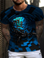 ieftine Tricouri 3D Bărbați-Bărbați Tricou Designer Vară Manșon scurt Grafic Scorpion Imprimeu Stil Nautic Zilnic Concediu Imprimeu Îmbrăcăminte Îmbrăcăminte Designer Casual Mare si inalt Albastru piscină