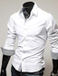 cheap Dress Shirts-Men&#039;s Shirt Dress Shirt Solid Colored Plus Size Collar Spread Collar Daily Work Long Sleeve Tops Business Casual Wine White Black