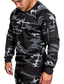 cheap Basic Hoodie Sweatshirts-Men&#039;s Sweatshirt Zipper Pocket Crew Neck Solid Colored Camo / Camouflage Sport Athleisure Sweatshirt Shirt Long Sleeve Thermal Warm Breathable Soft Gym Workout Running Active Training Jogging Exercise