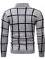 cheap Men&#039;s Cardigan Sweater-Men&#039;s Sweater Cardigan Knit Knitted Plaid V Neck Stylish Home Daily Fall Winter Blue Light gray S M L / Long Sleeve
