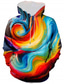 cheap Graphic Hoodies-Men&#039;s Hoodie Sweatshirt Front Pocket Print Designer Sportswear Casual Graphic Rainbow Graphic Prints Rainbow Print Hooded Casual Daily Sports Long Sleeve Clothing Clothes Regular Fit