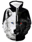 cheap Graphic Hoodies-Men&#039;s Hoodie Sweatshirt Print Designer Casual Big and Tall Graphic Animal Color Block Black Print Hooded Daily Sports Long Sleeve Clothing Clothes Regular Fit