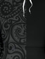 Недорогие Худи с графическим рисунком-Муж. Толстовка с капюшоном С принтом Оригинальный рисунок Спортивная одежда На каждый день Графика Контрастных цветов Богемный стиль Черный С принтом Большие размеры Капюшон Повседневные Спорт