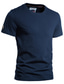 billige Casual T-skjorter for menn-herre t-skjorte ensfarget rund hals gate daglig kortermede topper designer uformell mote komfortabel hvit svart blå / strand