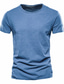 abordables T-shirts décontractés pour hommes-Homme T shirt Tee Manches Courtes Blanche Noir Bleu Couleur unie Col Ras du Cou du quotidien Vêtements Essentiel Jaune Foncé Bleu marine Un jean bleu
