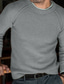 billiga tröja för män-Herr Tröja Hoppare Sticka Stickat Ensfärgat Rund hals Stylish Vintagestil Dagligen Höst Vinter Grön Vit S M L / Långärmad