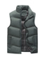 cheap Men&#039;s Downs &amp; Parkas-mens gilets casual outdoor quilted body warmer winter classic sleeveless jackets, green, l