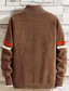 ieftine pulover pentru bărbați-Bărbați Pulover Plover Săritor Tricotat Tricotat Geometric Guler Pe Gât Stilat Casual În aer liber Casă Toamnă Iarnă Negru Gri M L XL / Manșon Lung