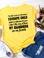 abordables T-shirts Femme-mes enfants m&#039;accusent d&#039;avoir un enfant préféré femmes lettre drôle t-shirts grand-mère décontracté à manches courtes t-shirt rouge