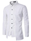 cheap Dress Shirts-Men&#039;s Shirt Dress Shirt Solid Colored Collar Spread Collar Daily Work Long Sleeve Tops Cotton Casual Chinoiserie White Black Red