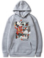 billiga 3d hoodies för män-Inspirerad av Demon Slayer Kamado Tanjirou Cosplay-kostym Huvtröja Polyester / bomullsblandning Grafiska tryck Tryck Harajuku Grafisk Huvtröja Till Herr / Dam