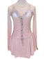 cheap Figure Skating Dresses-Figure Skating Dress Women&#039;s Girls&#039; Ice Skating Dress Outfits Pink Mesh Spandex High Elasticity Competition Skating Wear Handmade Crystal / Rhinestone Long Sleeve Ice Skating Figure Skating / Winter