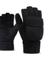 Недорогие Мужские шарфы и перчатки-Муж. 1 пара Полупальцами Зимние Шерстяные перчатки Для офиса На открытом воздухе Перчатки Стильные Противоскользящий Однотонный Черный Светло-серый Темно-серый Бежевый