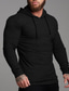 cheap Basic Hoodie Sweatshirts-Men&#039;s Hoodie Gray White Black Hooded Solid Color Lace up Casual Holiday Cool Sportswear Casual Winter Clothing Apparel Hoodies Sweatshirts  Long Sleeve