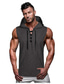 cheap Gym Tank Tops-Men&#039;s Tank Top Vest Top Undershirt Gym Muscle Tee Plain Hooded Outdoor Going out Sleeveless Drawstring Clothing Apparel Vintage Designer Muscle