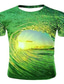 Χαμηλού Κόστους Ανδρικά 3D T-shirts-Ανδρικά Μπλουζάκι Γραφική Γαλαξίας 3D Στρογγυλή Λαιμόκοψη Ανοικτό Βυσσινί Πράσινο Ανοικτό Σκούρο πράσινο Ανοικτό Καφέ Βαθυγάλαζο 3D εκτύπωση Μεγάλα Μεγέθη Causal Καθημερινά Κοντομάνικο Στάμπα Ρούχα