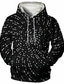 cheap Graphic Hoodies-Men&#039;s Hoodie Sweatshirt Designer Casual Graphic Paisley Silver Print Plus Size Hooded Casual Daily Weekend Long Sleeve Clothing Clothes Regular Fit