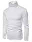 billiga Casual T-shirts för män-höst vinter stil casual mode herr en kod ren färg plus sammet höghalsad skjorta långärmad t-shirt