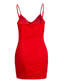billige Bodycon-kjoler-Dame Mini kjole Tubekjole Stilfull Sexy Moderne utendørs Fest Ferie Normal Ren farge Ermeløs Spagettistropper Svart Hvit Rød Blå Sommer Vår