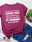 abordables Camisetas de mujer-mis hijos me acusan de tener un niño favorito, mujeres, camisetas con letras divertidas, abuela, camiseta informal de manga corta, top rojo