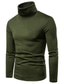 levne Pánská trička pro volný čas-podzimní zimní styl ležérní móda pánské kód čisté barvy plus sametová košile s vysokým výstřihem triko s dlouhým rukávem
