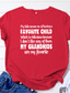 cheap Women&#039;s T-shirts-my kids accuse me of having a favorite child women funny letter t-shirts grandma casual short sleeve tee top red