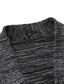 Недорогие кардиган мужской свитер-Муж. Вязаная ткань Кардиган Джемпер Вязать Трикотаж Сплошной цвет Глубокий V-образный вырез Стиль Повседневные Осень Зима Черный Серый XS S M / Длинный рукав