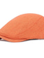 abordables Sombreros de hombre-Hombre Gorra Plana Negro Naranja Básico Moda de los años 20 Color sólido