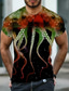 cheap Men&#039;s 3D T-shirts-Men&#039;s T shirt Tee Designer Casual Classic Summer Short Sleeve Black / White Green Blue Purple Red Graphic Octopus Print Crew Neck Daily Sports Print Clothing Clothes Designer Casual Classic
