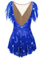 ieftine Rochii de patinaj artistic-Rochie de Patinaj Artistic Pentru femei Fete Πατινάζ στο πάγο Rochii Ținute Violet Negru Alb Deschide Înapoi Spandex Fire întinse Înaltă Elasticitate Antrenament Competiție Ținută Patinaj