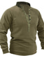 billige Sweatshirts med tryk-Herre Hættetrøje Designer Langærmet Helfarve Stående krave Afslappet Daglig Tøj Tøj Designer Sportstøj Afslappet Grøn militærgrøn Mørkegrå