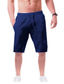 cheap Casual Shorts-Men‘s Lightweight Casual Fashion Chino Breathable Sports Chinos Shorts Bermuda shorts Slim Daily Going out Pants Plain Solid Colored Knee Length Sporty Elastic Waistband Drawstring Blue Yellow Wine