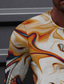 levne Pánská 3D trička-Pánské Tričko Trička Designové Módní Pohodlné Dlouhý rukáv Oranžová Grafika Tisk Kulatý Ležérní Denní Tisk Oblečení Oblečení Designové Módní Pohodlné