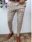 billige Chinos-Herre Dressbukser kinesisk Bukser Rutete bukse Lomme Ruter Kontor Hverdag Virksomhet Gatemote Stilfull 1 2