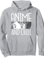 billiga Snörstilar sweatshirts till dam-Inspirerad av Ahegao Hentai Huvtröja Animé 100% Polyester Anime Harajuku Grafisk Söt Huvtröja Till Herr / Dam / Par