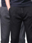 tanie Chinosy-Męskie Codzienny Athleisure Typu Chino Spodnie dresowe Spodnie Ściągana na sznurek Elastyczny pas Pełna długość Spodnie Codzienny Wróć do biura Średnio elastyczny Jednokolorowe Oddychający Na zewnątrz