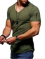 cheap Men&#039;s Casual T-shirts-Men&#039;s Shirt T shirt Tee Tee V Neck Basic Casual Muscle Short Sleeve Black White Yellow Pink Wine Army Green Graphic Solid Colored Water Slurry Print Plus Size V Neck Casual Daily Clothing Clothes