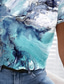 זול טישרטים לנשים-בגדי ריקוד נשים חולצה קצרה מעצב הדפסת תלת מימד גראפי גיאומטרי מופשט עיצוב שרוולים קצרים צווארון עגול יומי דפוס בגדים בגדים מעצב בסיסי וינטאג&#039; תלתן