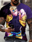 billige Casual T-skjorter for menn-Inspirert av JoJos bisarre eventyr Giovanna dag Kujo Jotaro T-skjorte Anime 100% Polyester Animé 3D Harajuku Graphic T-Trøye Til Herre / Dame / Par