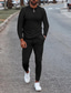 זול חליפת ריצה לגבר-בגדי ריקוד גברים אימונית ספורט וחוץ ביגוד קפוצ&#039;ונים חולצות טריקו שחור (שרוול ארוך) לבן (שרוול ארוך)
