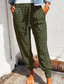 abordables Pantalones de mujer-Mujer Estampados de Leopardo Cebra Regular Primavera Verde Trébol Blanco Gris