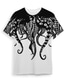 cheap Men&#039;s 3D T-shirts-Men&#039;s T shirt Tee Designer Casual Classic Summer Short Sleeve Black / White Green Blue Purple Red Graphic Octopus Print Crew Neck Daily Sports Print Clothing Clothes Designer Casual Classic